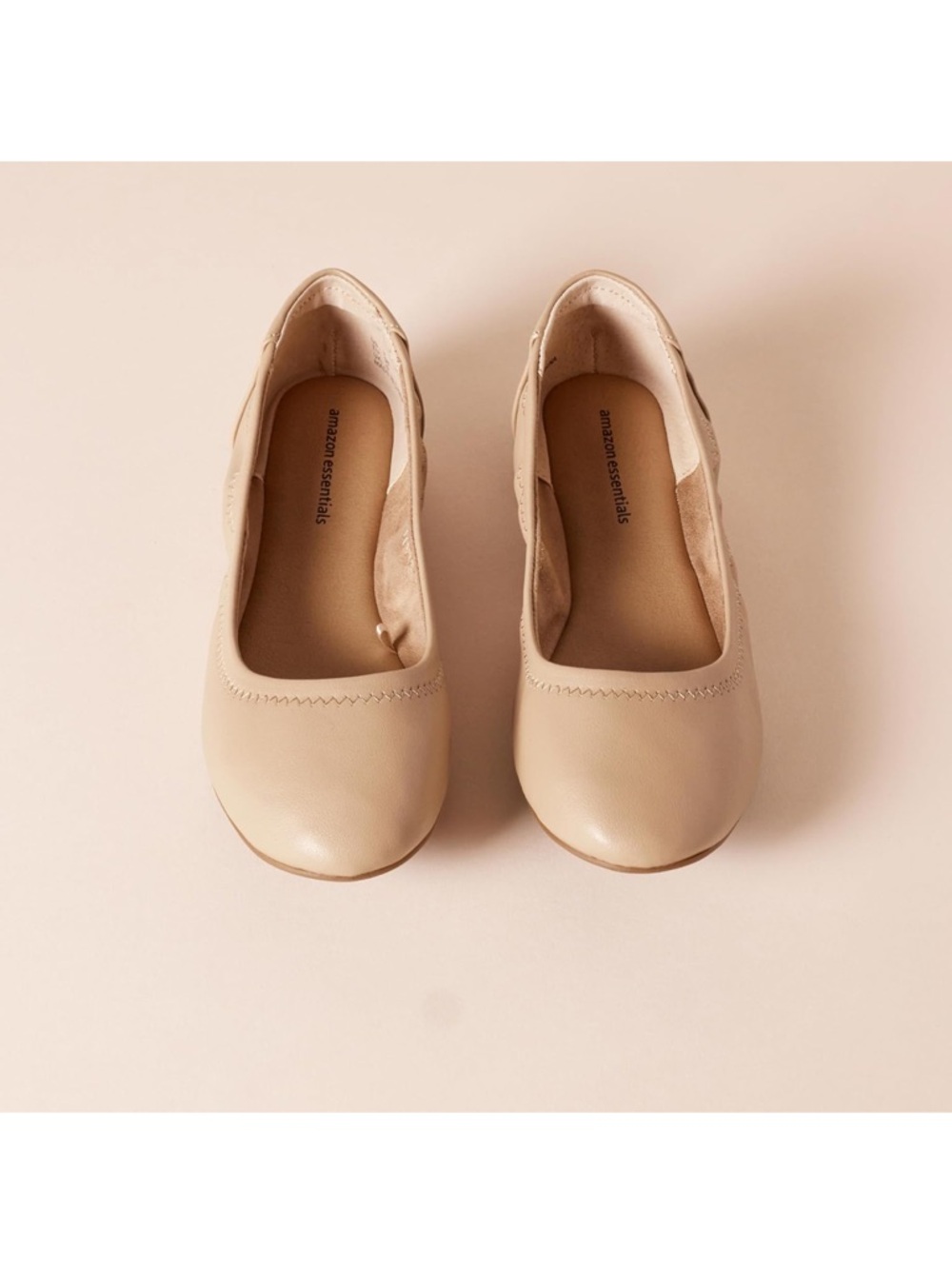 Amazon Essentials Women's Beige Ballet Flats
